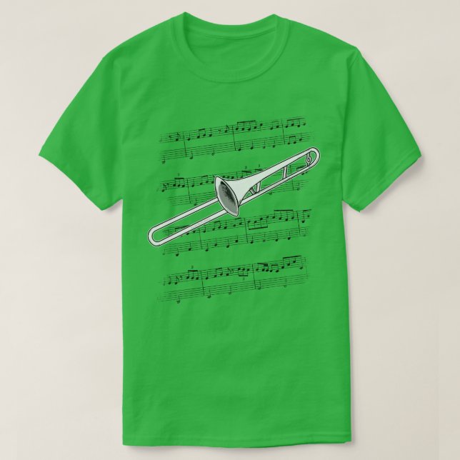 Trombone Player Trombonist Brass Musician T-Shirt (Design Front)