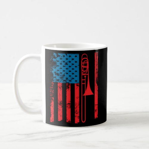 Trombone Player Usa Flag Accessories For Coffee Mug