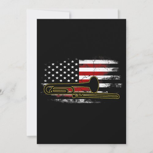 Trombone Player USA Flag Gift Accessories for Men  Invitation