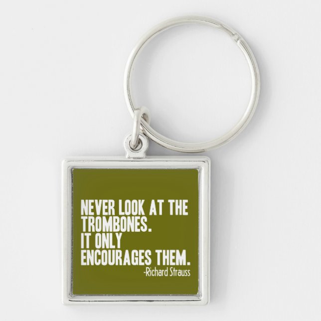 Trombone Quote Keychain (Front)