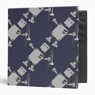 Trombone Robot 3 Ring Binder