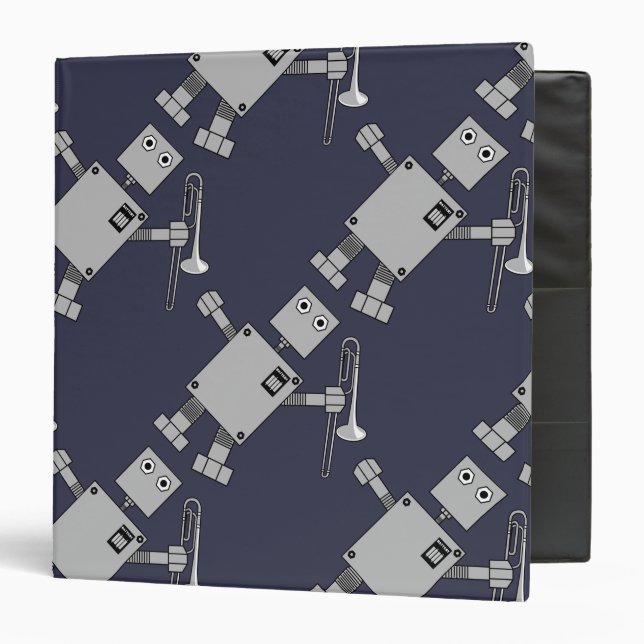 Trombone Robot 3 Ring Binder (Front/Inside)