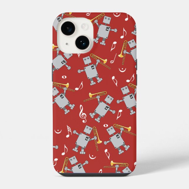 Trombone Robot Iphone Case (Back)