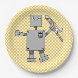 Trombone Robot Paper Plates