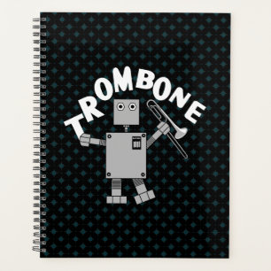 Trombone Robot White Text Planner