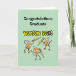 Trombone Rocks  Graduation Card