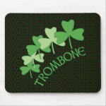 Trombone Shamrocks Arc Mouse Pad