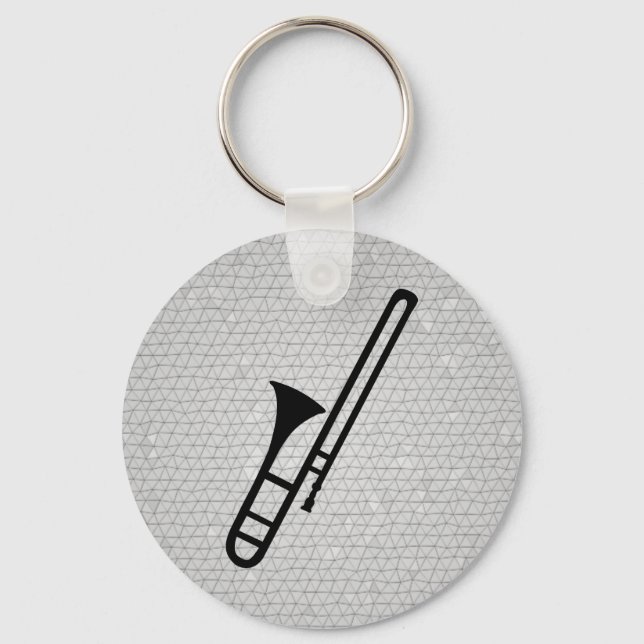 Trombone silhouette keychain (Front)