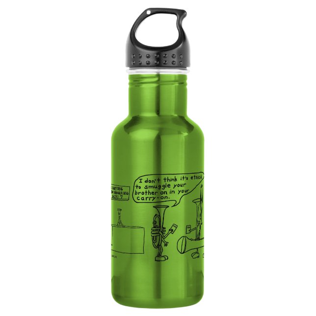 Trombone Smuggling Stainless Steel Water Bottle (Front)