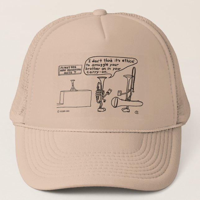 Trombone Smuggling Trucker Hat (Front)