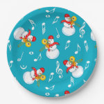 Trombone Snowman Music Notes Pattern