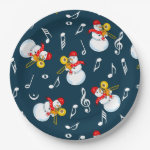 Trombone Snowman Music Notes Pattern