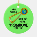 Trombone Solos Ceramic Ornament