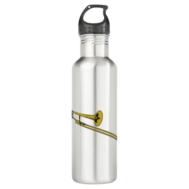 Trombone Stainless Steel Water Bottle (Front)