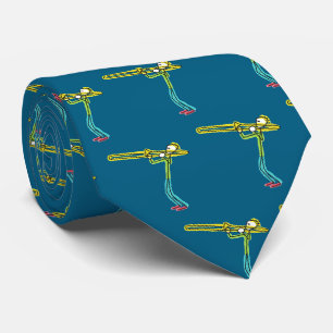 Trombone Stickman Neck Tie