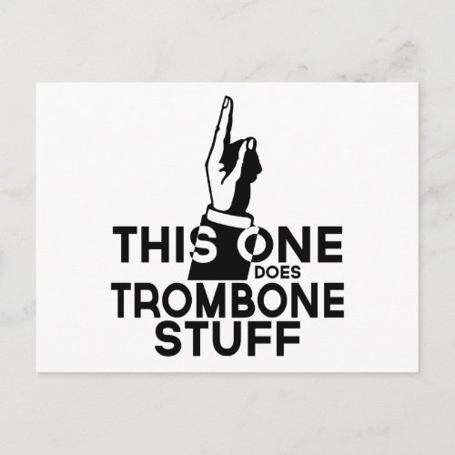 Trombone Stuff _ Funny Trombone Music Postcard
