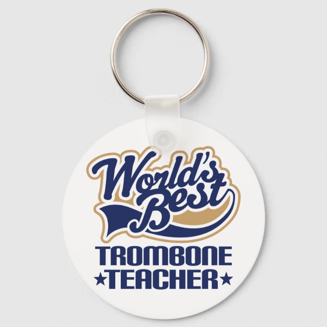 Trombone Teacher Gift Keychain (Front)