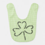 Trombone Text Shamrock Baby Bib