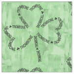 Trombone Text Shamrock Fabric
