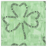 Trombone Text Shamrock Fabric