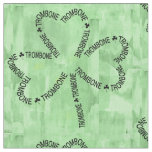 Trombone Text Shamrock Fabric