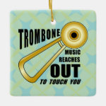 Trombone Touch Ceramic Ornament