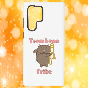 Trombone Tribe Kawaii Cat Pink Letters Samsung Galaxy S22 Ultra Case