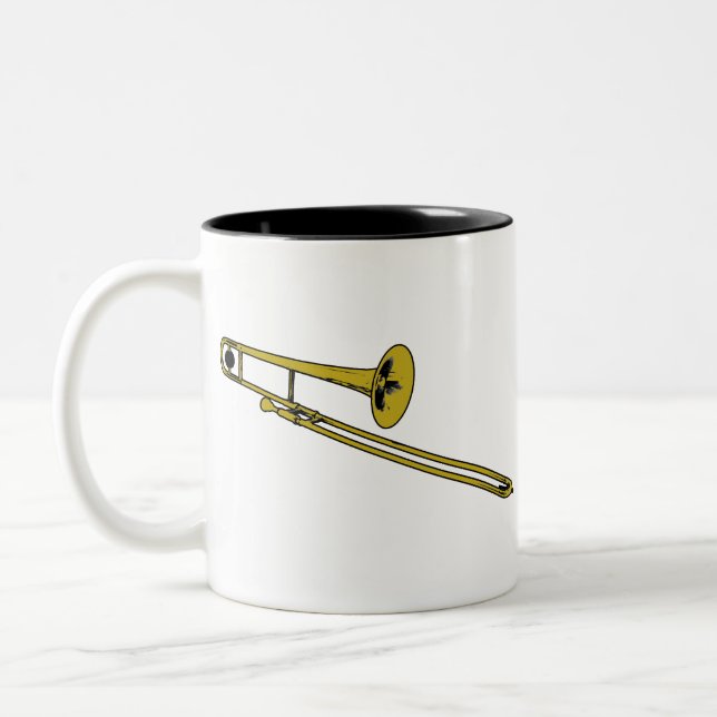 Trombone Two-Tone Coffee Mug (Left)