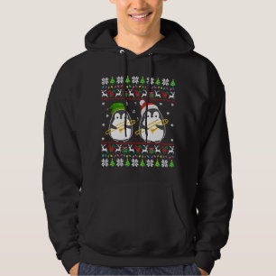 Trombone Ugly Christmas Sweater Elf Santa Penguin