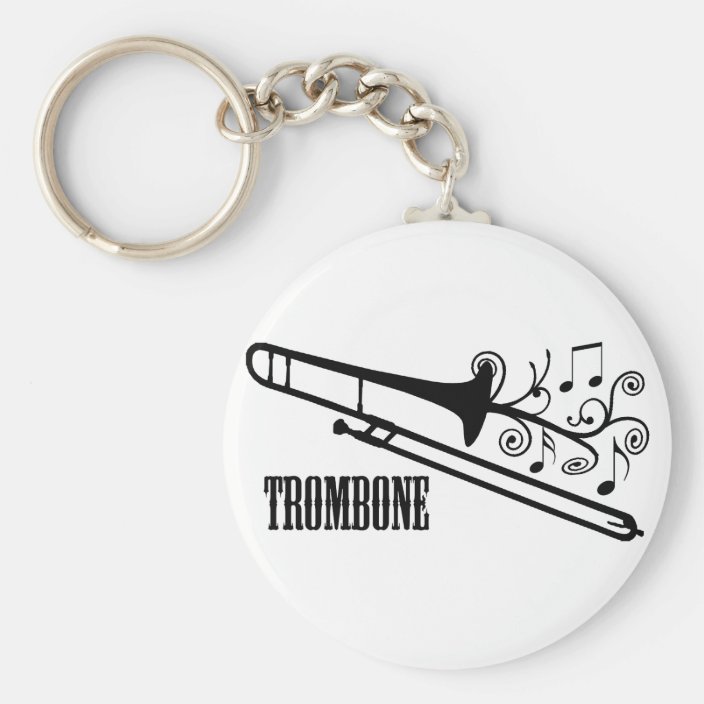 Trombone Vector Design Keychain | Zazzle.com