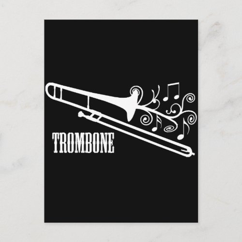 Trombone Vector Design Postcard