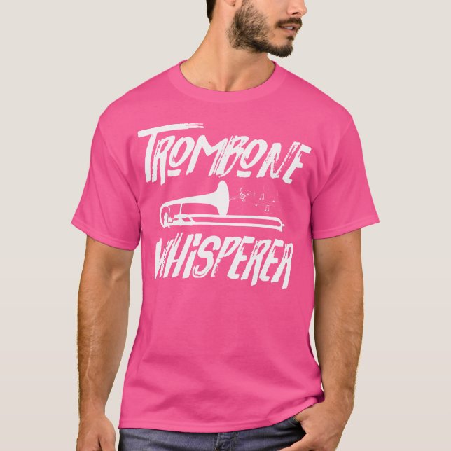 Trombone Whisperer Trombonist Jazz T-Shirt (Front)