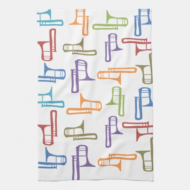 Trombones Kitchen Towel (Vertical)