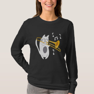 Trombonist Cat - Trombone Player Music Lover T-Shirt