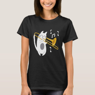Trombonist Cat - Trombone Player Music Lover T-Shirt