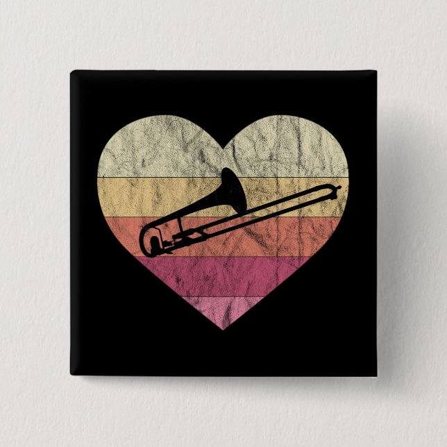 Trombonist Loves Playing Trombone Button (Front)