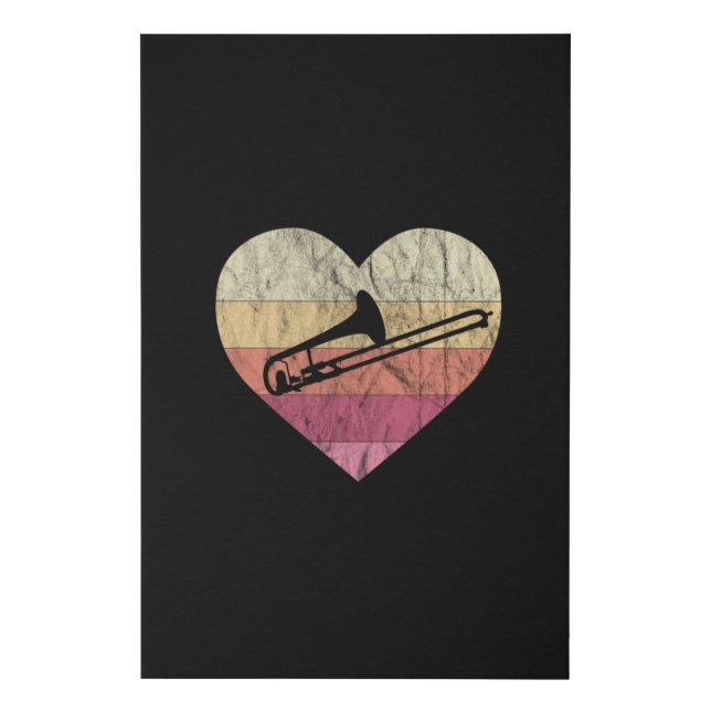 Trombonist Loves Playing Trombone Faux Canvas Print (Front)