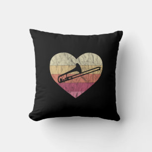 Trombonist Loves Playing Trombone Throw Pillow