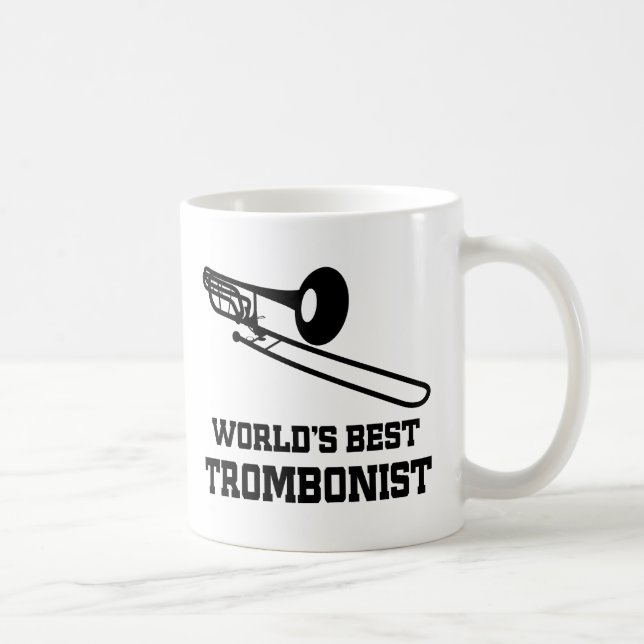 Trombonist (Worlds Best) Gift Coffee Mug (Right)
