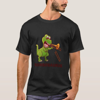 Trombosaurus Funny Dinosaur Trombone Player Trombo T-Shirt