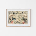Trompe l’œil of a Map of Italy | P. Verburght Poster