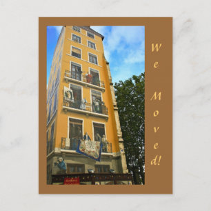 Trompe l'oeil announcement postcard