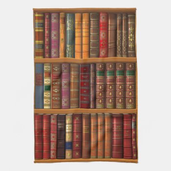 Trompe L'oeil "french Library". Kitchen Towel by jeanlucb at Zazzle