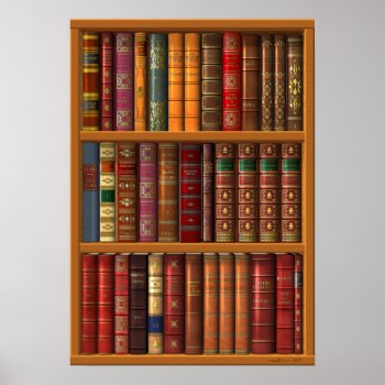 Trompe L'oeil "french Library". Poster by jeanlucb at Zazzle