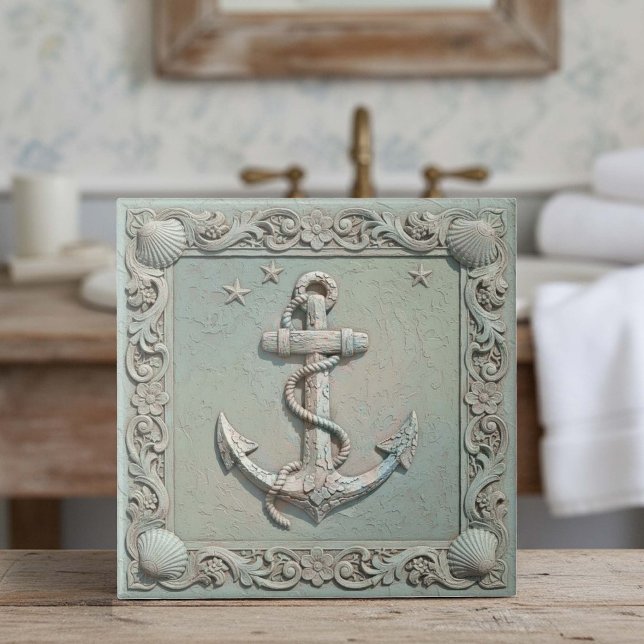Trompe L'oeil Marine Life Anchor ID1190c Ceramic Tile (Creator Uploaded)