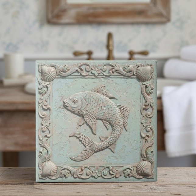 Trompe L'oeil Marine Life Fish ID1190f Ceramic Tile (Creator Uploaded)