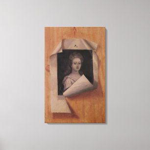 Trompe l'Oeil Portrait of a Lady Canvas Print