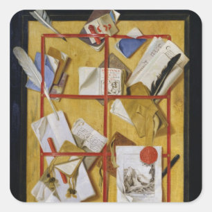 Trompe l'Oeil Square Sticker