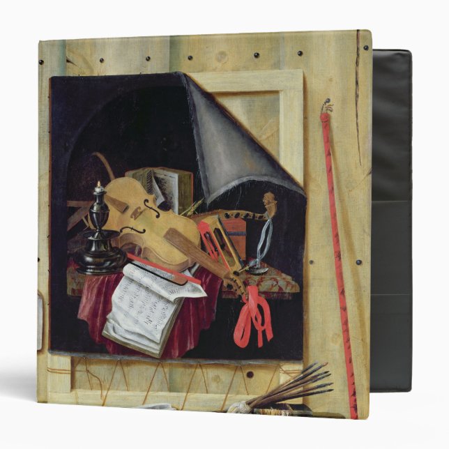 Trompe l'Oeil Still Life, 1665 3 Ring Binder (Front/Inside)