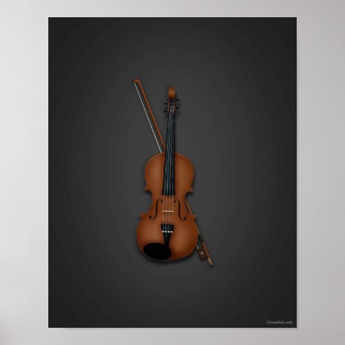 Trompe Loeil Violin  Bow Classical Music Poster